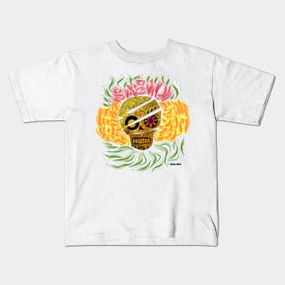 golden paper skull ecopop Kids T-Shirt